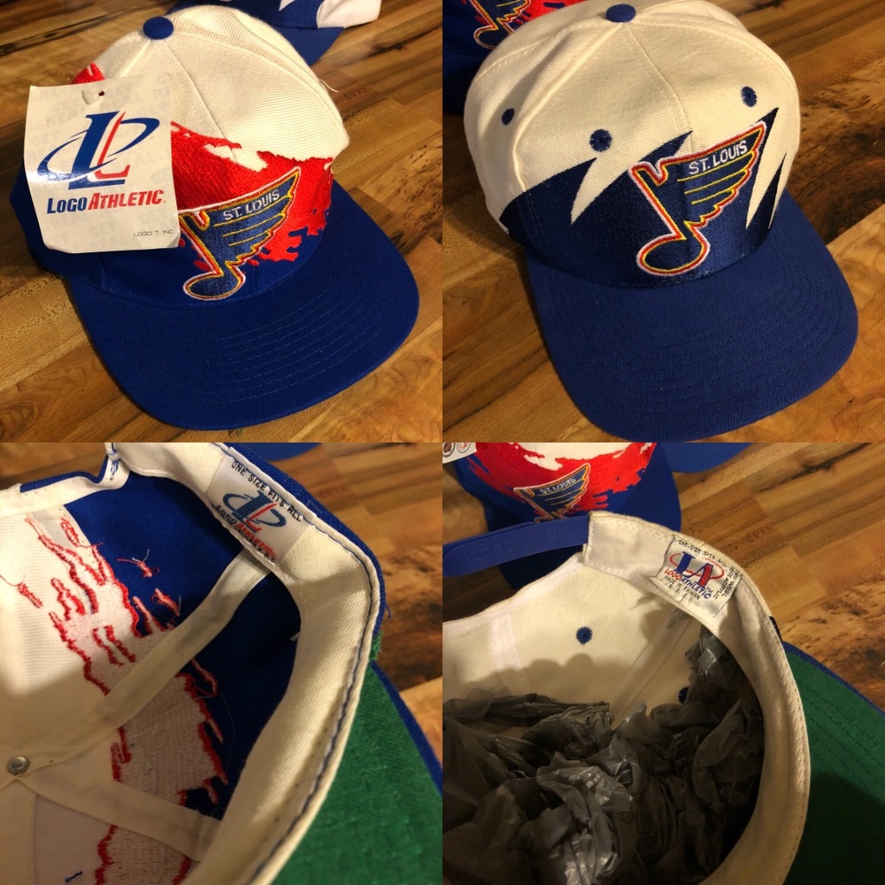 St Louis Blues Vtg Logo Athletic SnapBack Hat LOT